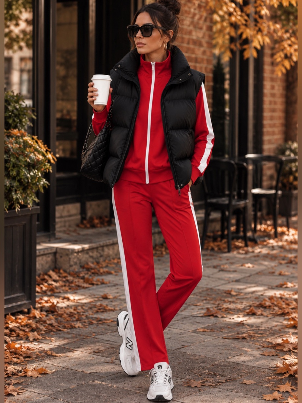 NWT RED & WHITE TRACKSUIT SET | SIZE LARGE
